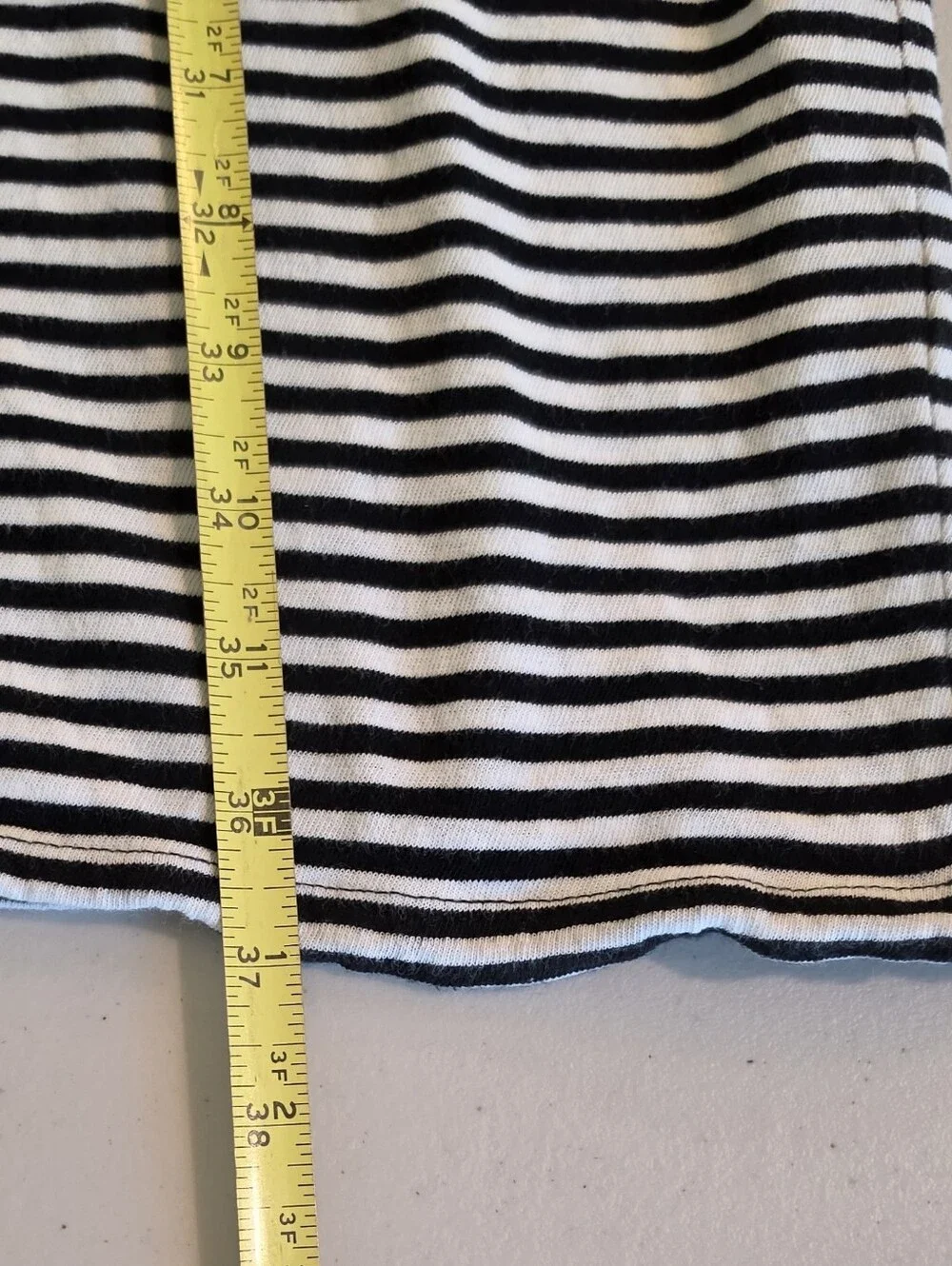 J. Crew Fact Cotton Racerback Tank Dress Knee Length Black White Striped Large
